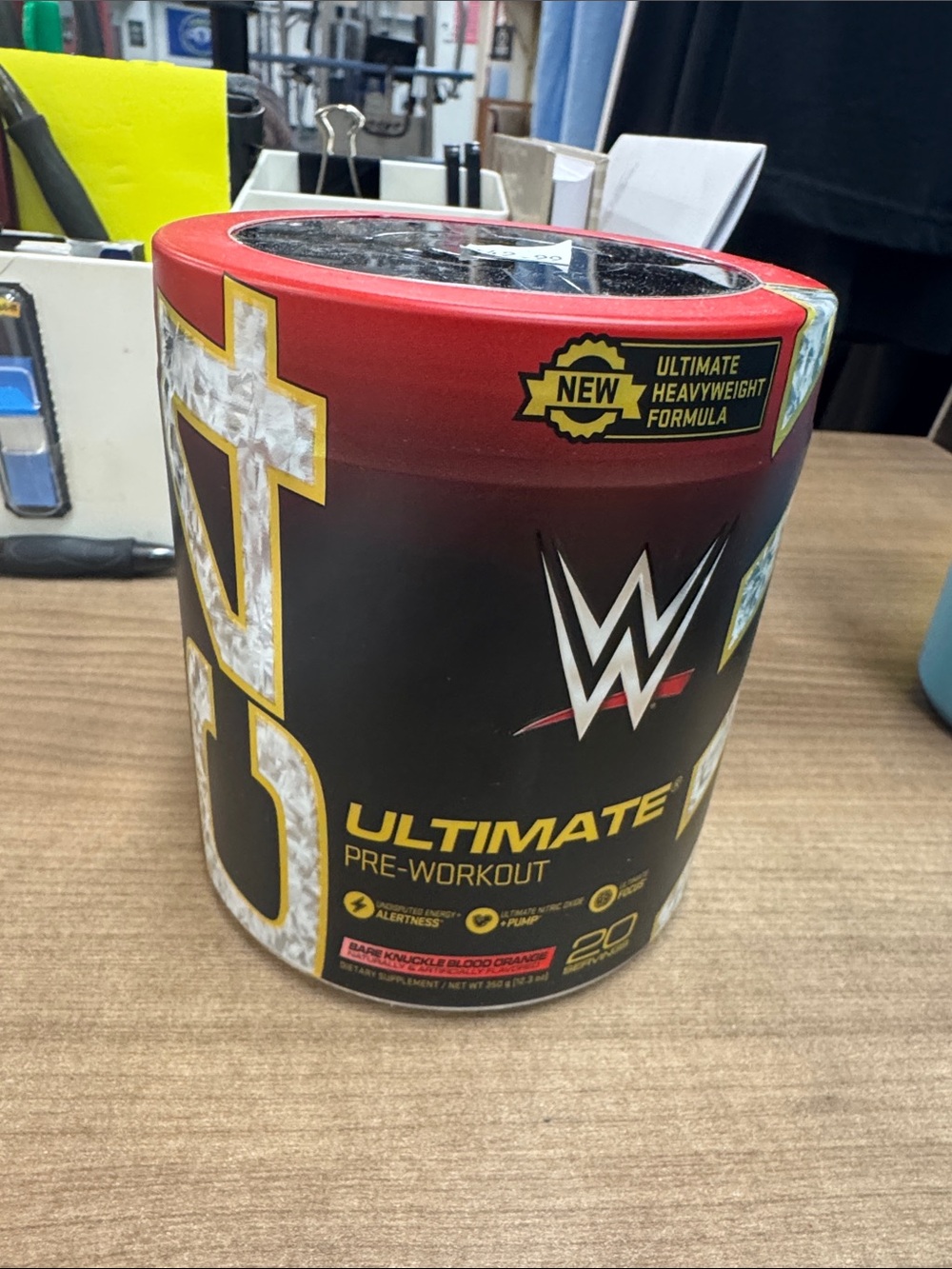 WWE Ultimate Pre-Workout Tub - Black, Red & Yellow Accents